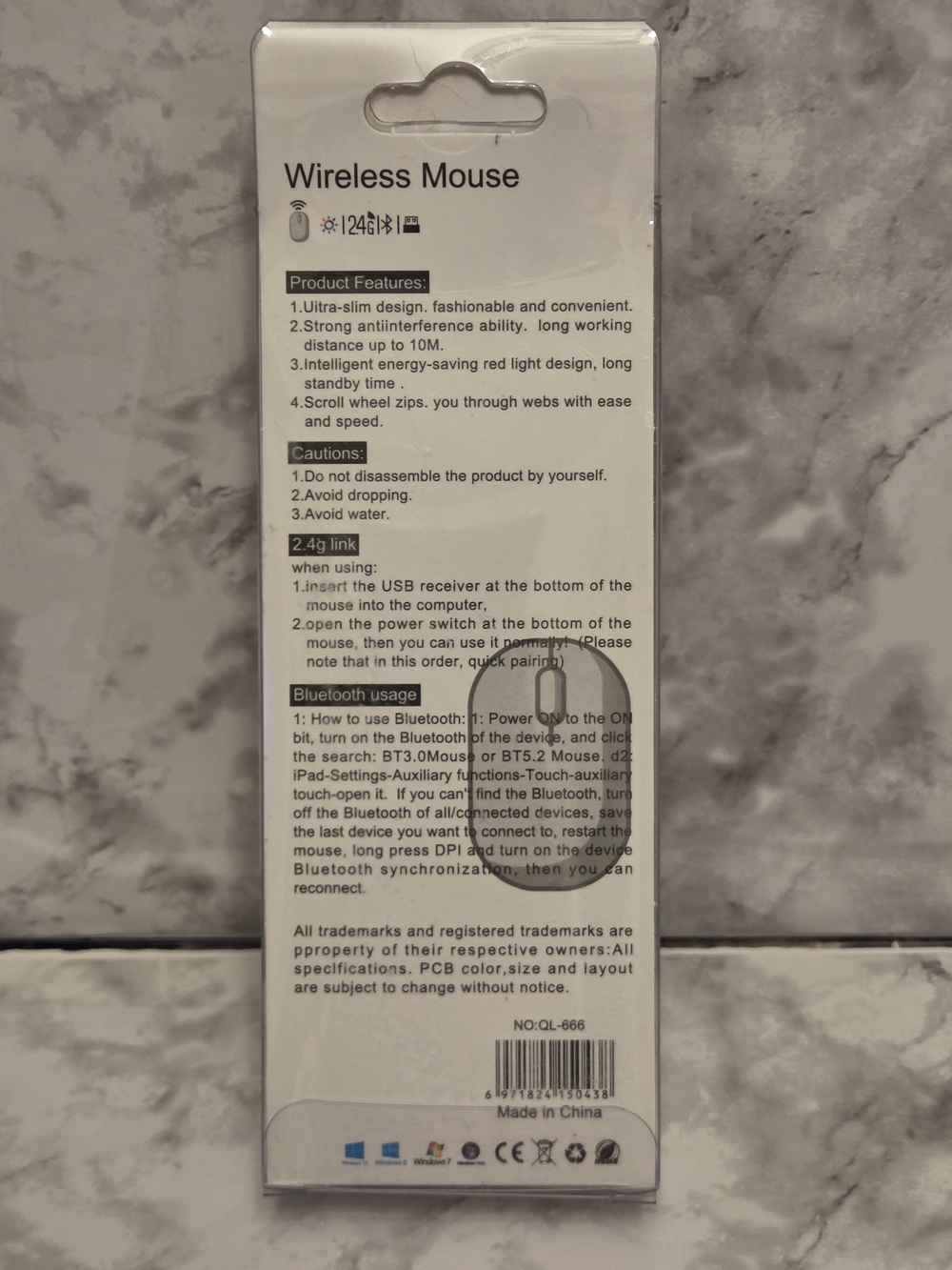 Hello Kitty Pink Pattern Wireless Mouse - Picture 3 of 3